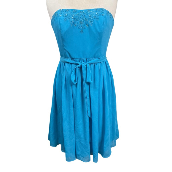 David's Bridal Dress Size 8 Blue - Picture 1 of 10